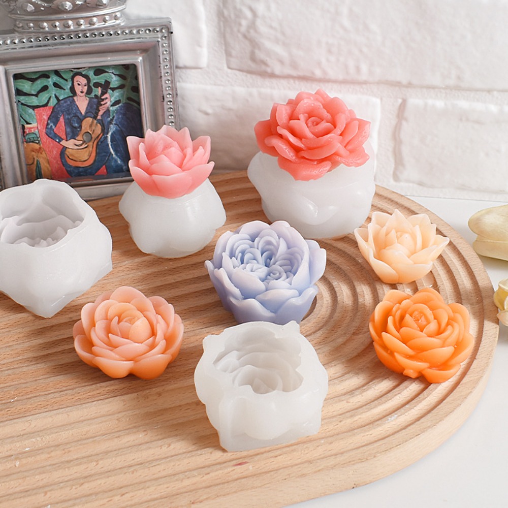 Candle Making Austin - 3D Rosa Candela Stampo In Silicone