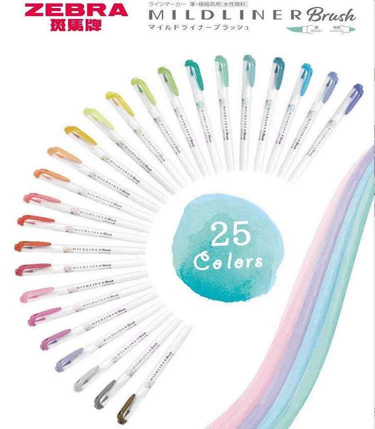 Zebra Pen Mildliner - 25 colori ZEBRA Mildliner Evidenziatori WFT8