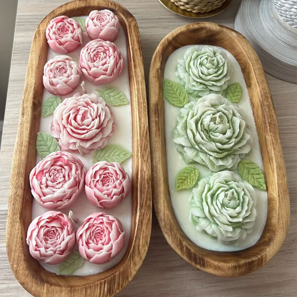 Candle Making Austin - Stampi per candele in silicone peonia