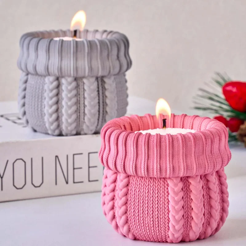 Candle Making Yarn - Stampo in silicone per barattoli portacandele